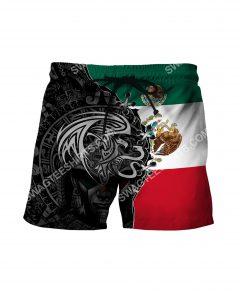 flag of mexico all over printed hawaiian shorts 2(1)