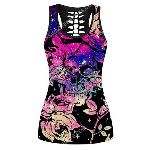 floral skull all over printed tank top 2(1)
