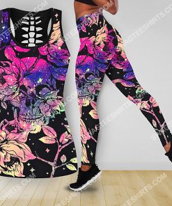 floral skull all over printed tank top and legging 2(1)