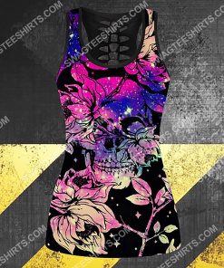 floral skull all over printed tank top(1)