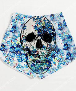 floral skull all over printed women's board shorts 3(1)
