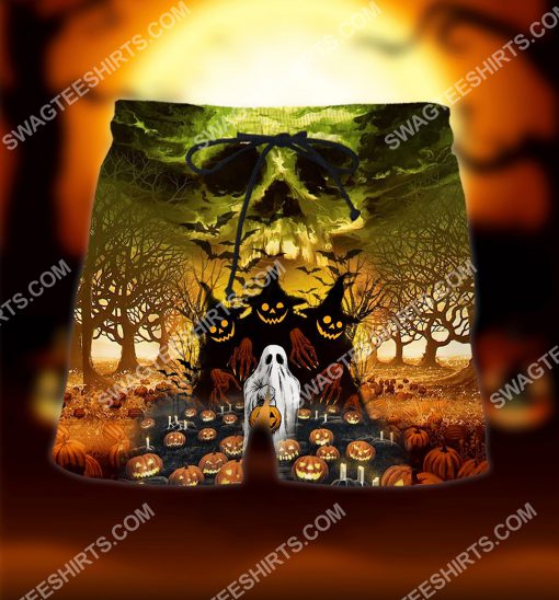 halloween ghosts all over printed hawaiian shorts 2(1)
