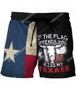 if the flag offends you kiss my texas all over printed beach shorts 2(1)