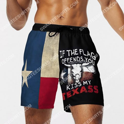 if the flag offends you kiss my texas all over printed beach shorts 4(1)