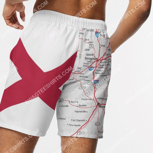 map of alabama all over printed beach shorts 5(1)