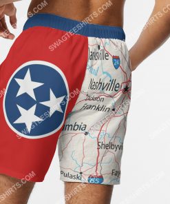 map of tennessee all over printed beach shorts 5(1)