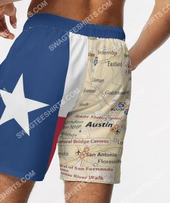 map of texas all over printed beach shorts 4(1)
