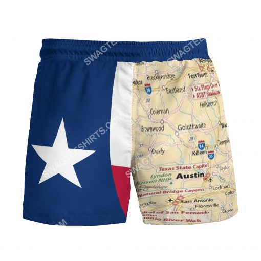 map of texas all over printed beach shorts 5(1)