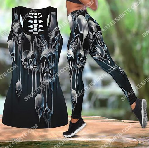 melting skull all over printed tank top and legging 2(1)