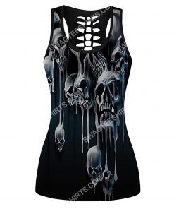 melting skull all over printed tank top(1)