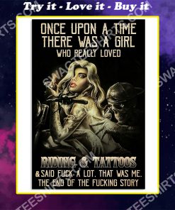 once upon a time there was a girl who really loved riding and tattoos poster