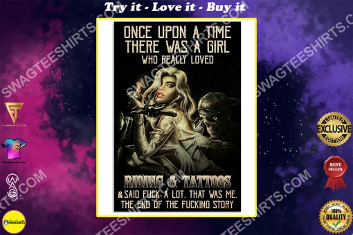 once upon a time there was a girl who really loved riding and tattoos poster