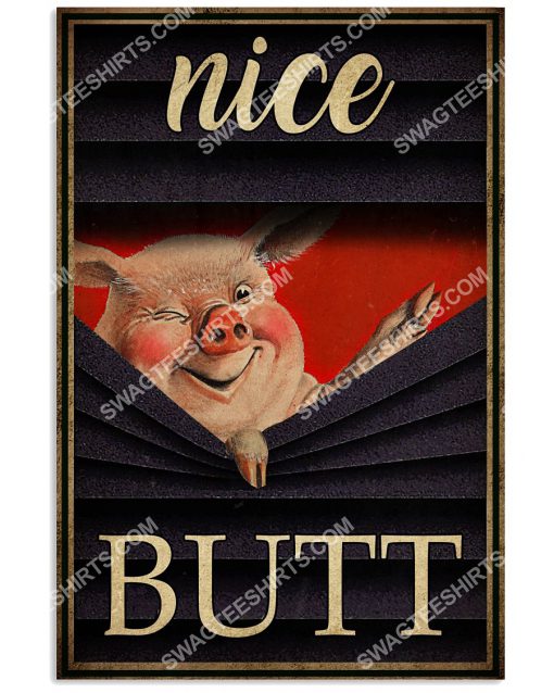 pig nice butt vintage wall art poster 1(1)