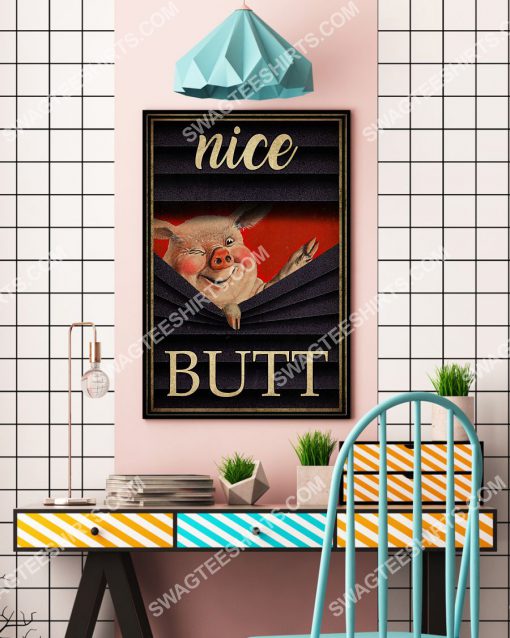 pig nice butt vintage wall art poster 4(1)