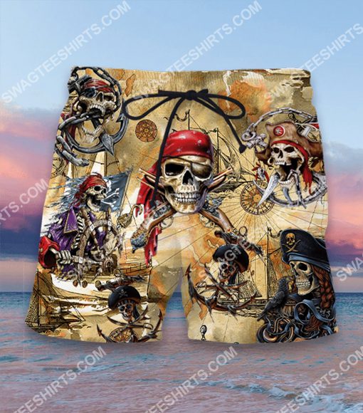 pirate skull all over printed hawaiian shorts 2(1)