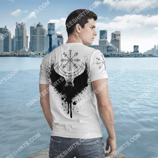 raven viking symbols all over printed shirt 2(1)