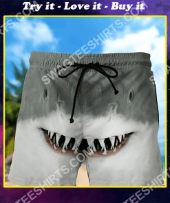 shark bite all over printed hawaiian shorts