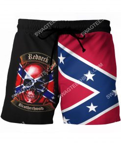 skull flags of the confederate states of america beach shorts 2(1)