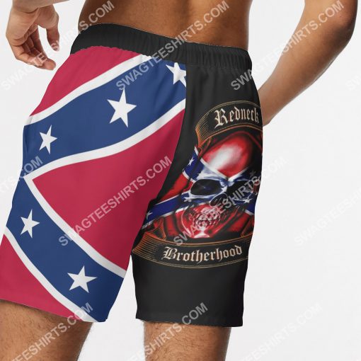 skull flags of the confederate states of america beach shorts 5(1)
