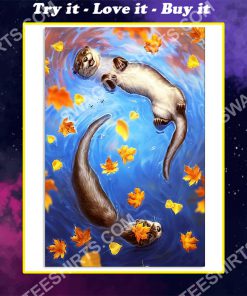 the autumn and otter wall art poster