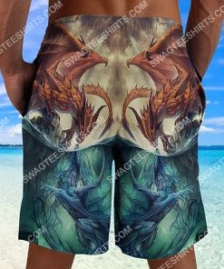 the dragon fire and ice all over printed beach shorts 3(1)