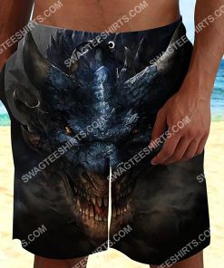 the dragon head all over printed beach shorts 2(1) - Copy
