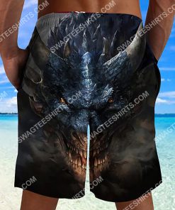 the dragon head all over printed beach shorts 3(1)