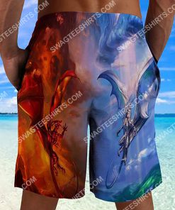the dragon red and blue all over printed beach shorts 3(1) - Copy