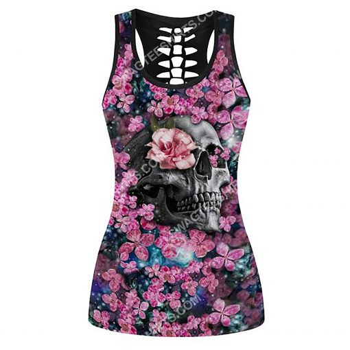 the flower and skull all over printed tank top 2(1)