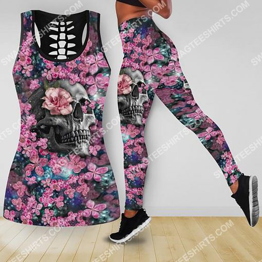 the flower and skull all over printed tank top and legging 2(1)