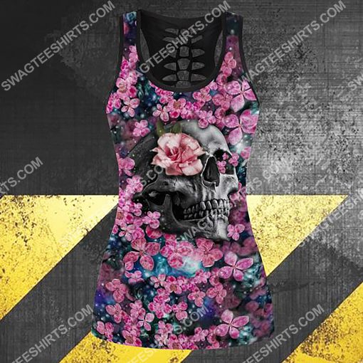 the flower and skull all over printed tank top(1)