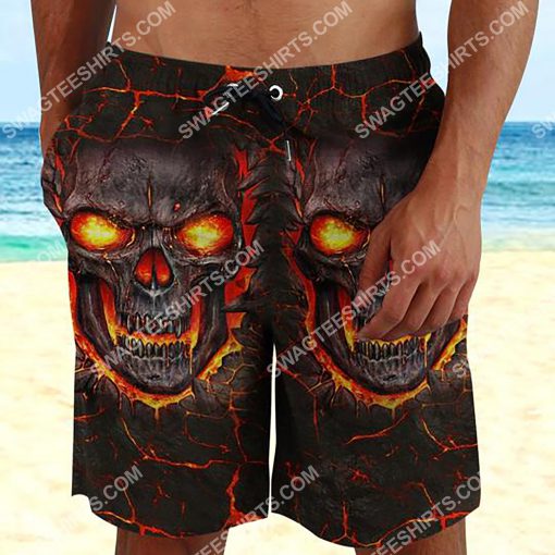 the lava skull all over printed beach shorts 2(1)