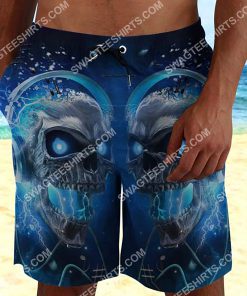the skull with blue eyes all over printed beach shorts 2(1)