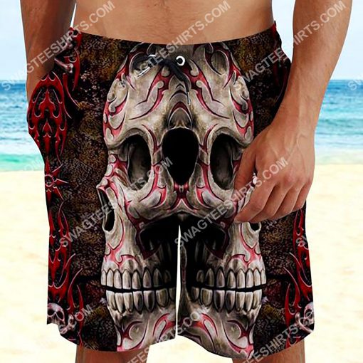 the sugar skull all over printed beach shorts 2(1)