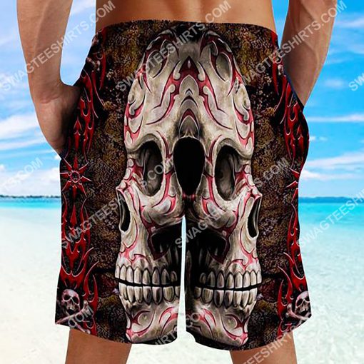 the sugar skull all over printed beach shorts 3(1)