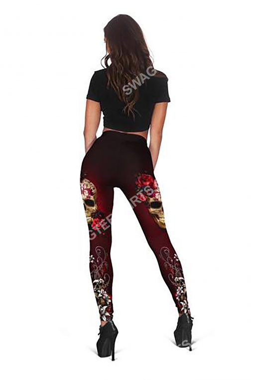 the sugar skull and roses all over printed legging 1(1)