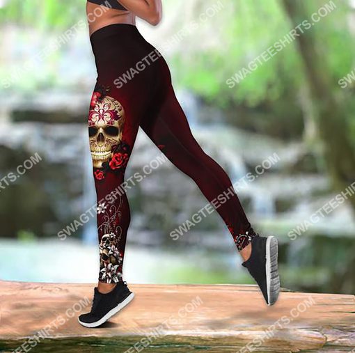 the sugar skull and roses all over printed legging 2(1)