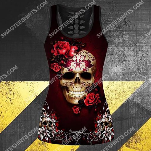 the sugar skull and roses all over printed tank top 1(1)