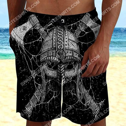 the viking helmet all over printed beach shorts 2(1)