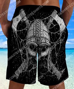 the viking helmet all over printed beach shorts 3(1)