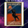 time spent with cats and basketball is never wasted vintage poster