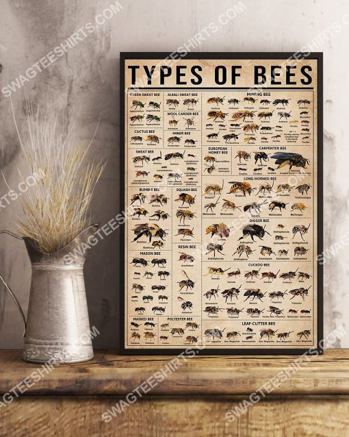 types of bee knowledge vintage poster 3(1)