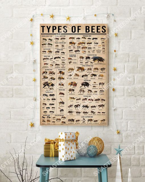 types of bee knowledge vintage poster 4(1)