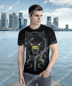 viking odin and wolf all over printed shirt 2(1)
