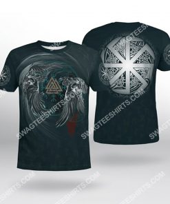 viking symbol raven valknut all over printed tshirt(1)