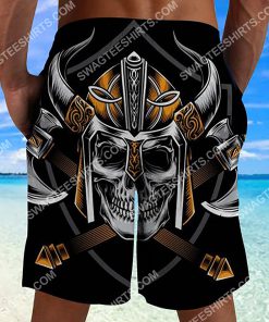 viking with skull all over printed beach shorts 2(1) - Copy