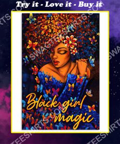 vintage black girl magic colorful poster