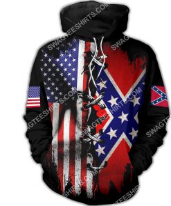 vintage confederate states of america all over printed hoodie 1