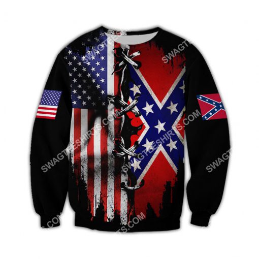 vintage confederate states of america all over printed sweatshirt 1