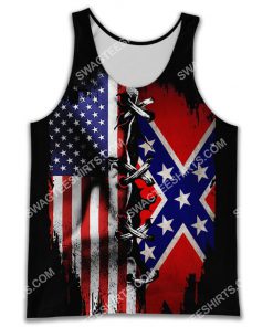 vintage confederate states of america all over printed tank top 1